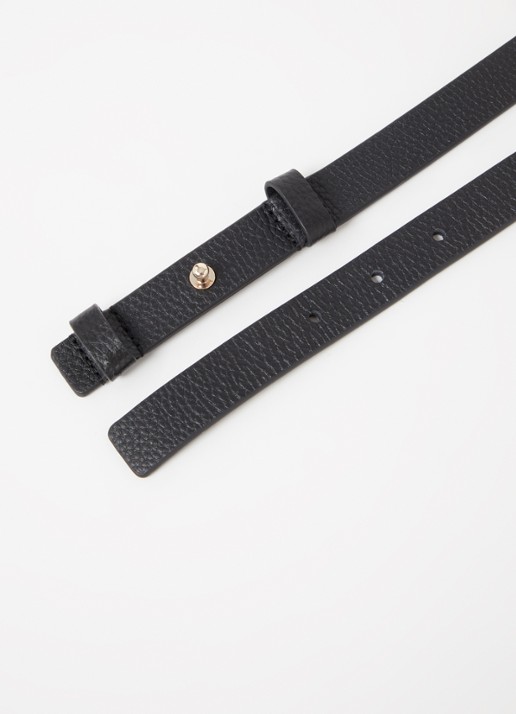Reiss Hayley riem van leer - detail 2 black / zwart
