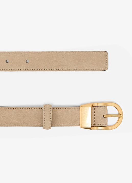 Reiss Hazel riem van leer - detail 4 grijs