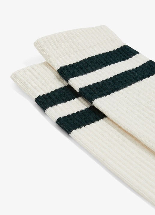 Reiss Henman sokken met ribstructuur - detail 2 creme