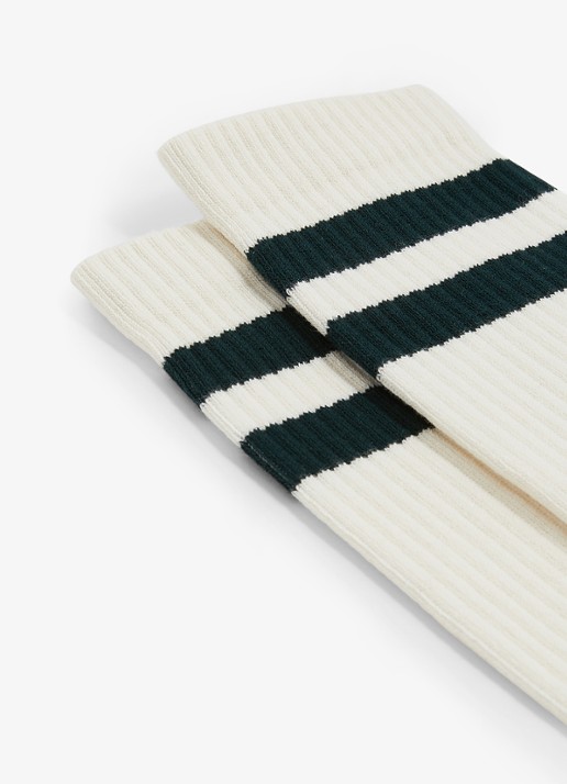 Reiss Henman sokken met ribstructuur - detail 4 creme