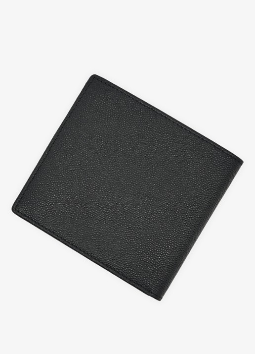 Reiss Henry portemonnee van leer met structuur - detail 2 black / zwart