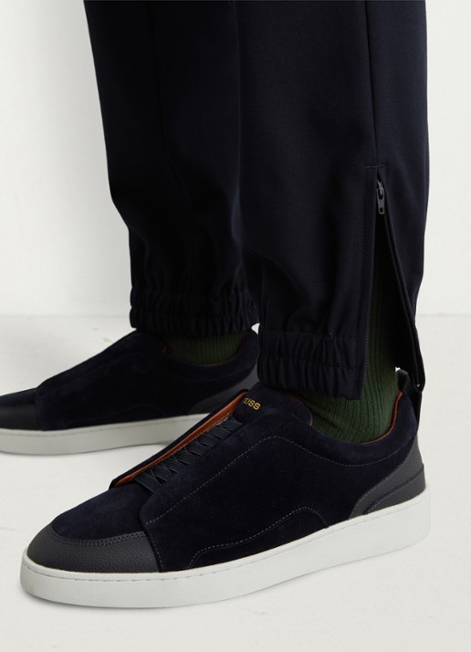 Reiss Hidden tapered fit pantalon met klepzakken - detail 6 donkerblauw