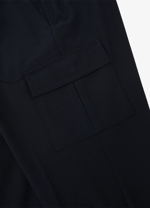 Reiss Hidden tapered fit pantalon met klepzakken - detail 7 donkerblauw