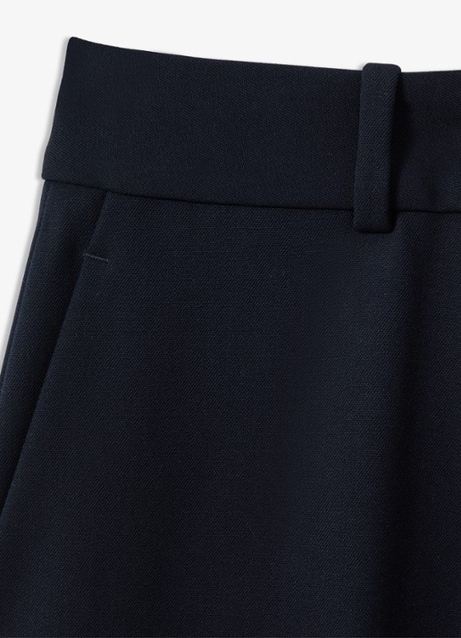 Reiss High waist straight fit pantalon met steekzakken - detail 6 donkerblauw