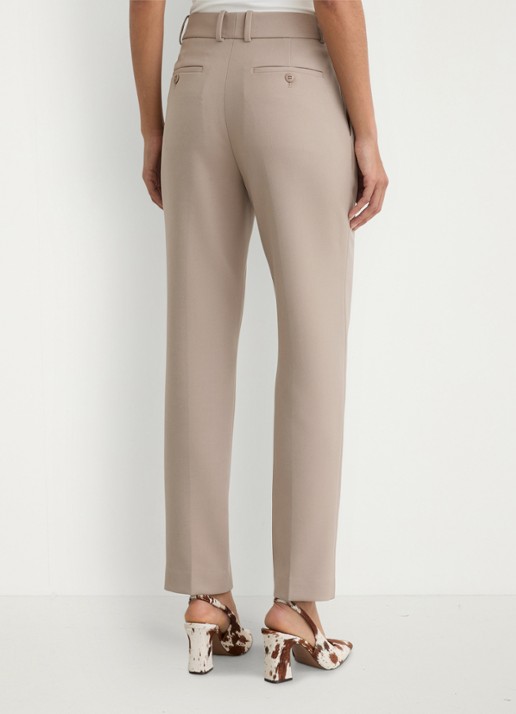 Reiss High waist straight fit pantalon met steekzakken - achterkant 3 stone neutral / beige