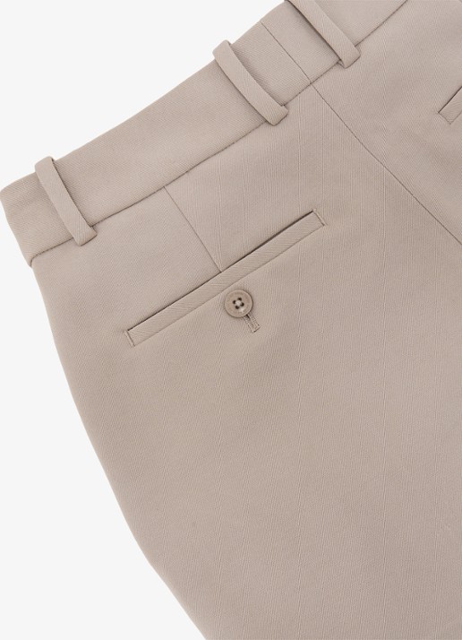 Reiss High waist straight fit pantalon met steekzakken - detail 5 stone neutral / beige