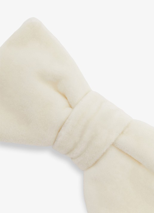 Reiss Hike vlinderdas van fluweel - detail 2 ivory / wit