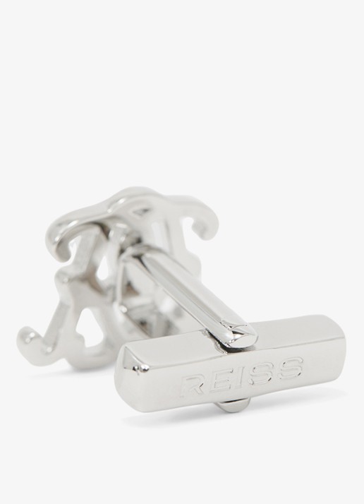 Reiss Hitch manchetknoop met monogram - detail 3 zilver