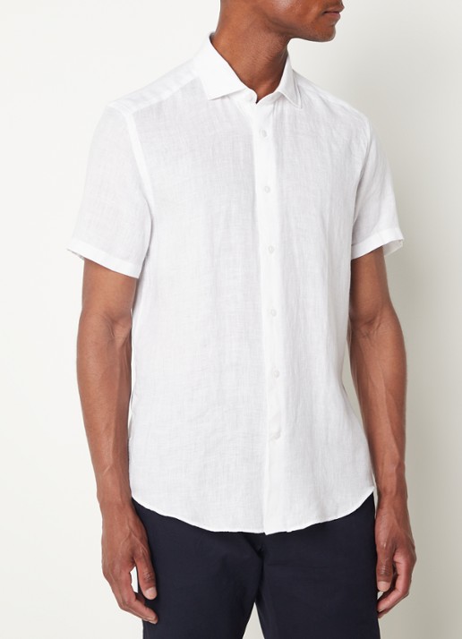 Reiss Holiday slim fit overhemd van linnen