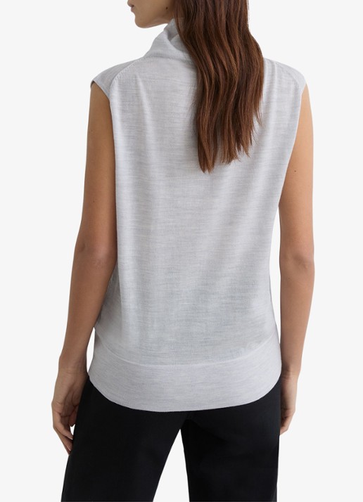 Reiss Honey top van wol met col - achterkant 6 grijs