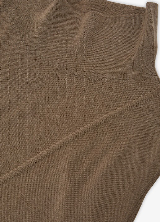 Reiss Honey top van wol met col - detail 2 khaki green / groen