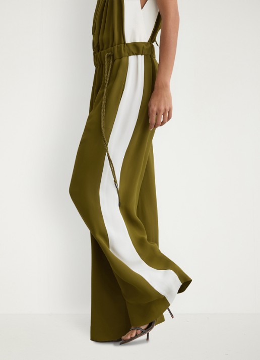 Reiss Inez wide fit jumpsuit met trekkoord - detail 2 groen