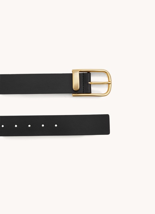 Reiss Iyla riem van leer  - voorkant 2 black / zwart
