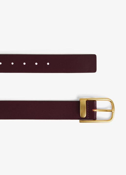 Reiss Iyla riem van leer  - detail 3 aubergine