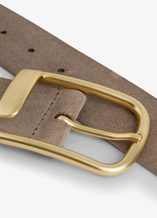 Reiss Iyla riem van leer  - detail 3 donkerbeige