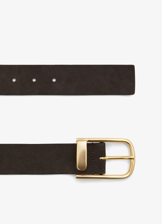 Reiss Iyla riem van leer - detail 3 chocoladebruin