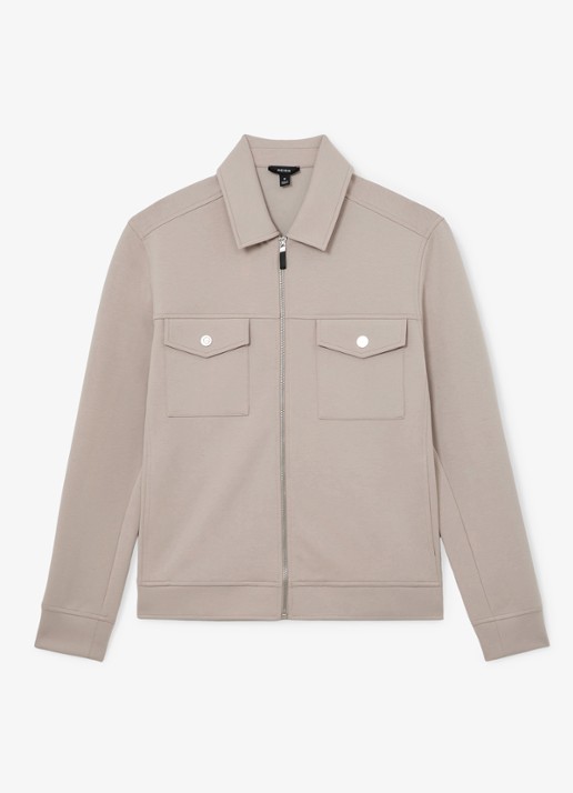 Reiss Jack met borstzakken - voorkant beige