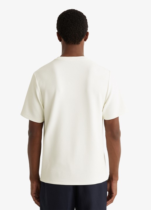 Reiss Jack T-shirt met structuur en ronde hals - achterkant 6 wit