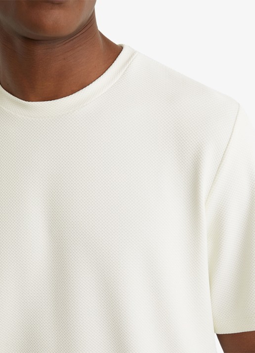 Reiss Jack T-shirt met structuur en ronde hals - detail 2 wit