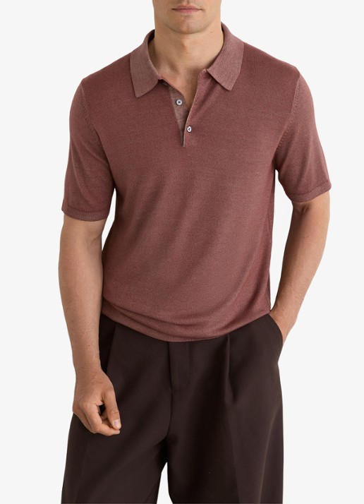 Reiss Jackdaw regular fit polo met strucuur