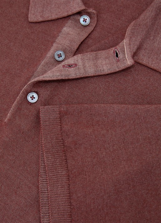 Reiss Jackdaw regular fit polo met strucuur - detail 4 rose pink / roze