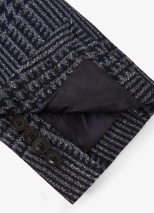 Reiss  Jacob regular fit colbert in wolblend met ruitdessin - detail 5 grijs