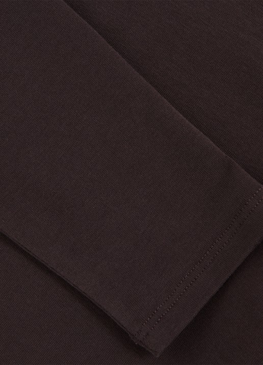 Reiss Jada longsleeve met ronde hals - detail 6 donkerbruin