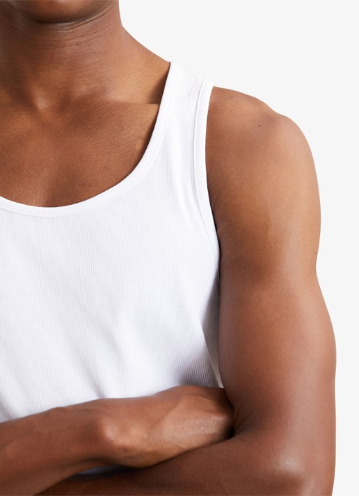 Reiss Jaden singlet met ronde hals  - detail 6 white / wit