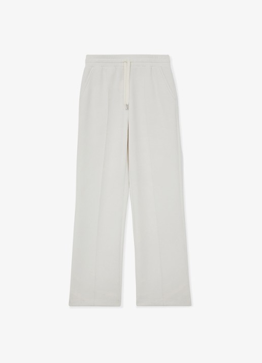 Reiss Jemma high waist straight fit joggingbroek met steekzakken - voorkant wit
