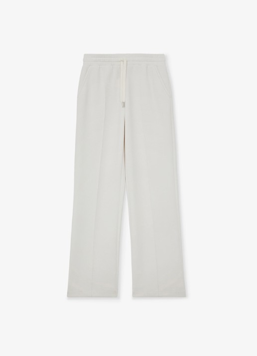 Reiss Jemma high waist straight fit joggingbroek met steekzakken - voorkant 3 wit