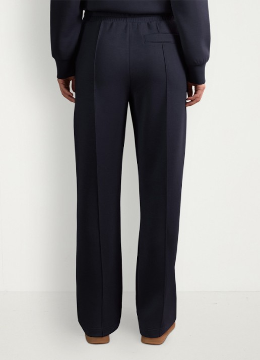 Reiss Jemma high waist straight fit joggingbroek met steekzakken - achterkant 4 donkerblauw