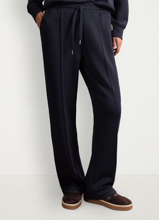 Reiss Jemma high waist straight fit joggingbroek met steekzakken - detail 6 donkerblauw