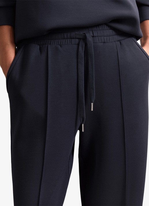 Reiss Jemma high waist straight fit joggingbroek met steekzakken - detail 7 donkerblauw