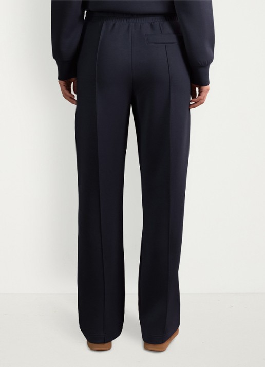 Reiss Jemma high waist straight fit joggingbroek met steekzakken - achterkant 5 donkerblauw