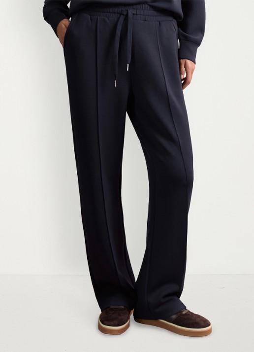 Reiss Jemma high waist straight fit joggingbroek met steekzakken - detail 9 donkerblauw