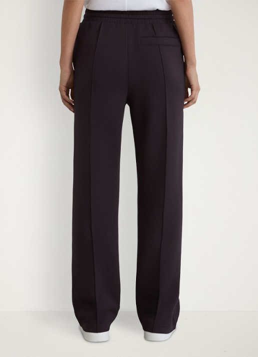 Reiss Jemma high waist straight fit joggingbroek met steekzakken - achterkant 5 aubergine