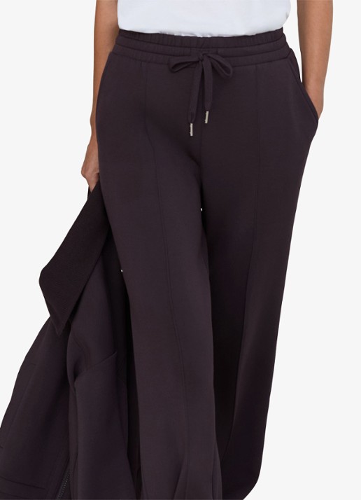Reiss Jemma high waist straight fit joggingbroek met steekzakken - detail 3 aubergine