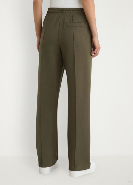Reiss Jemma high waist wide fit joggingbroek met steekzakken - achterkant 7 olijfgroen