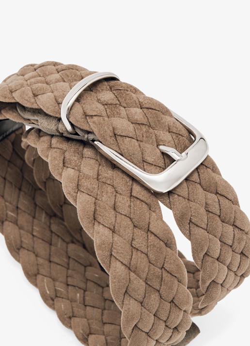 Reiss Jesse gevlochten riem - detail 4 zand