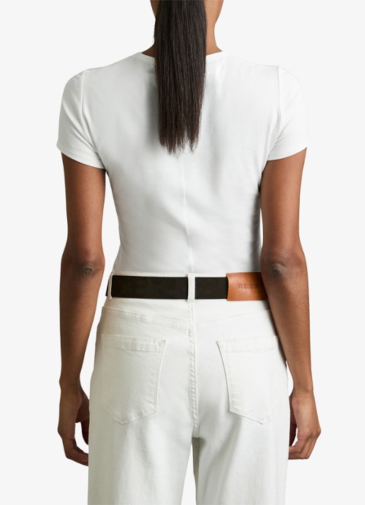Reiss Jolie T-shirt met stretch - achterkant wit