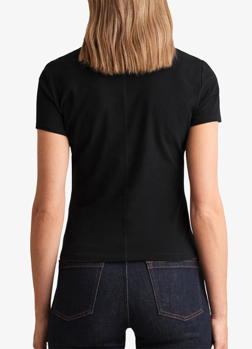 Reiss Jolie T-shirt met stretch - achterkant zwart