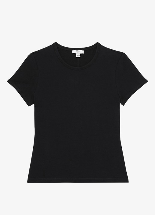 Reiss Jolie T-shirt met stretch - voorkant 2 zwart