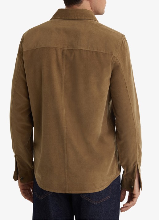 Reiss KAI Corduroy Twin-Pocket Overshirt - achterkant 7 beige