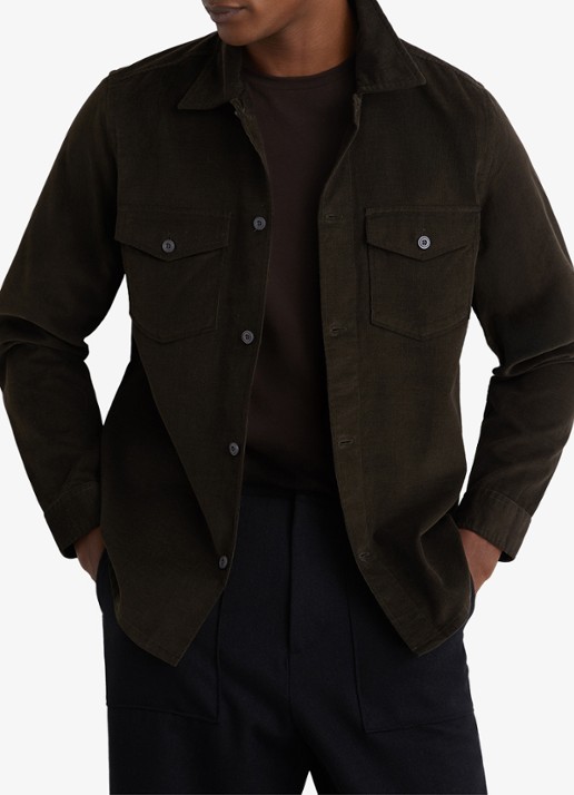Reiss KAI Corduroy Twin-Pocket Overshirt