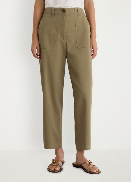 Reiss Kasia high waist tapered fit pantalon in lyocellblend