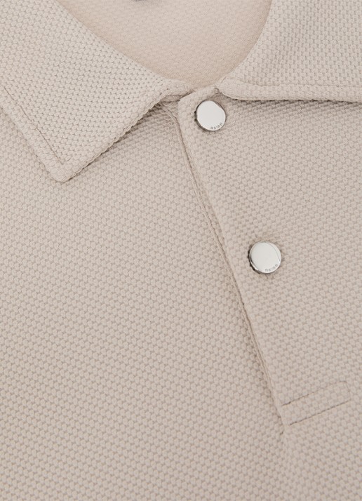 Reiss Kennedy regular fit polo met textuur - detail 5 beige