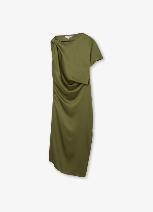 Reiss Kenzie asymmetrische gedrapeerde midi-jurk