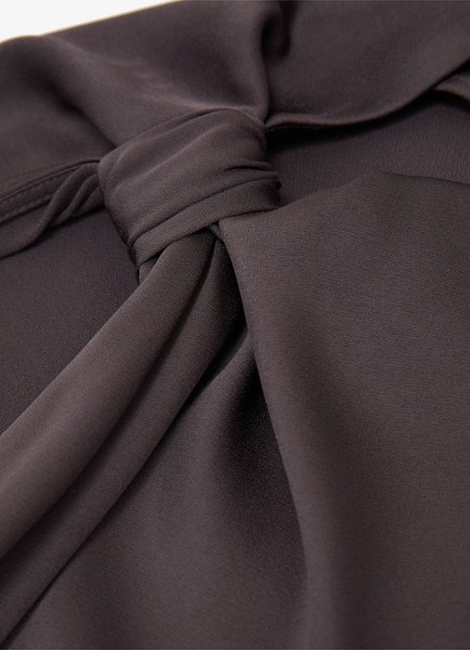 Reiss KEZIA Satin Draped One-Shoulder Top - detail 3 mauve / paars