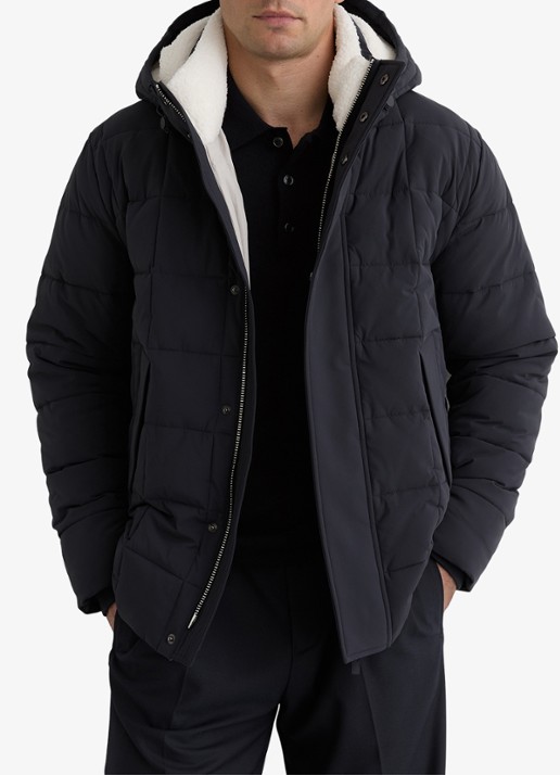 Reiss Klause puffer jas met quilt patroon en steekzakken