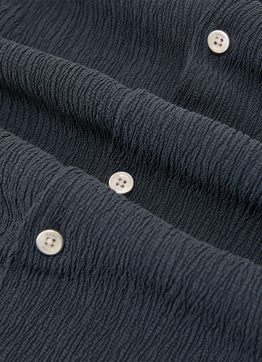 Reiss Knox overhemd met structuur - detail 4 airforce blue / blauw